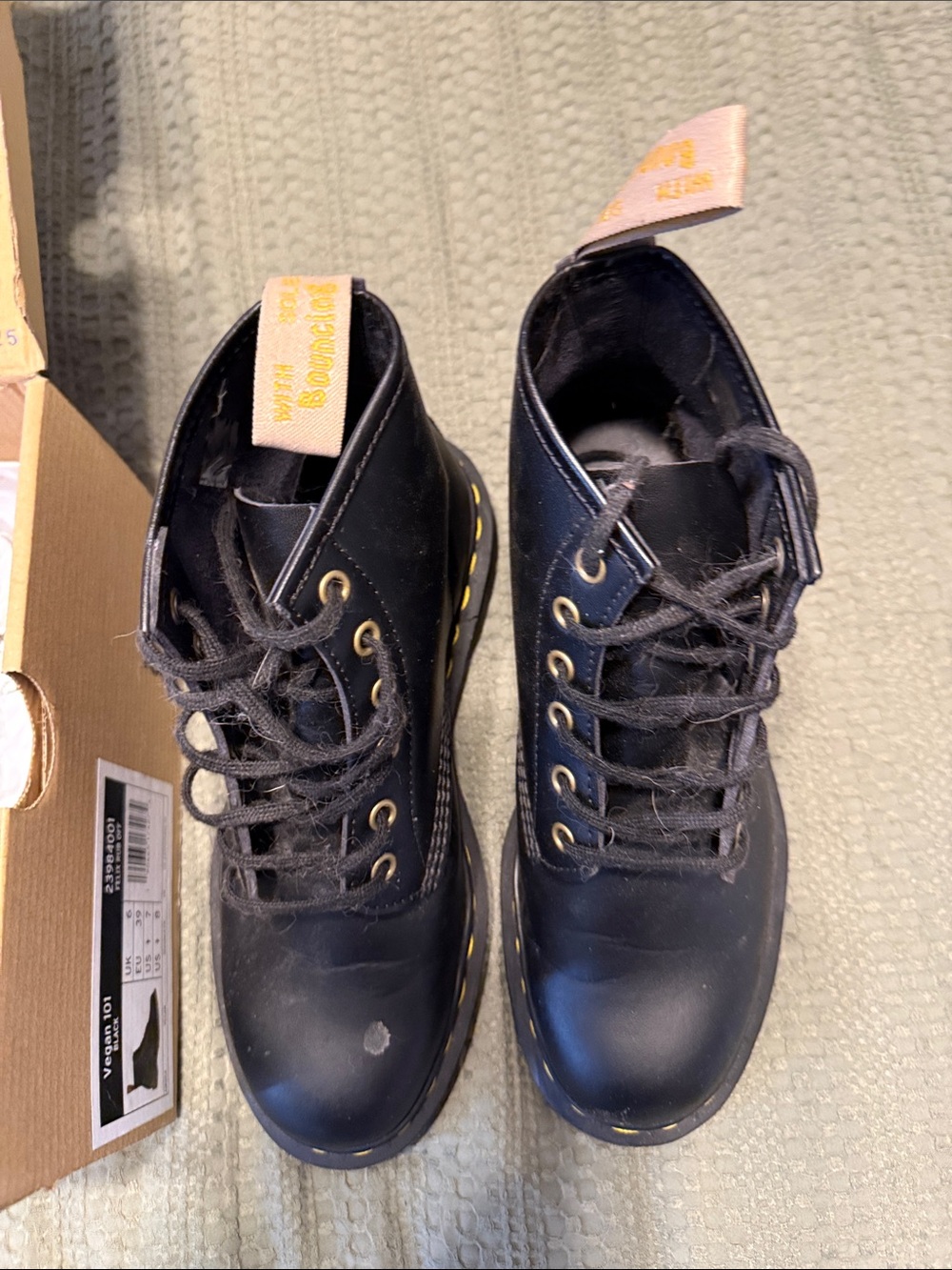 Dr. Martens Vegan 101 Black Lace-Up Boots - Picture 4 of 5